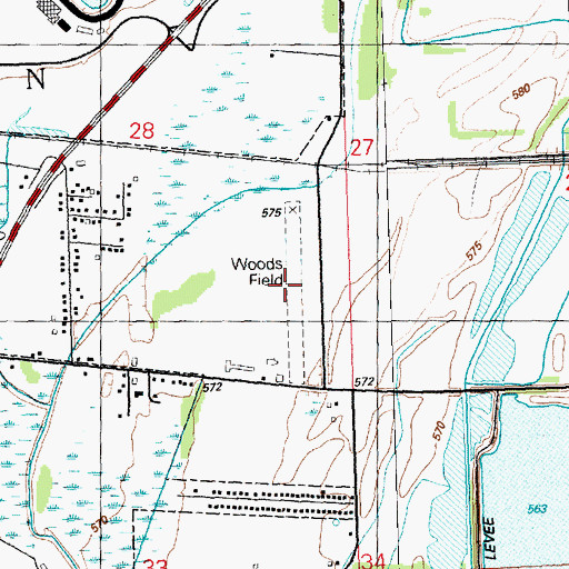Topographic Map of McNeals Field (historical), IL