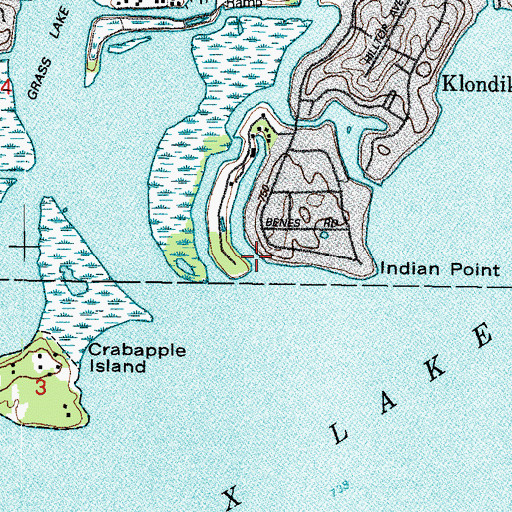 Topographic Map of Fox Lake Seaplane Base (historical), IL
