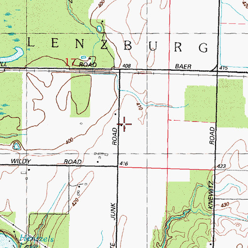 Topographic Map of Wildy Field, IL