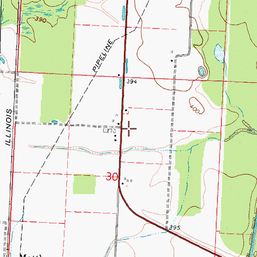 Topographic Map of Pinckneyville-Du Quoin Airport, IL