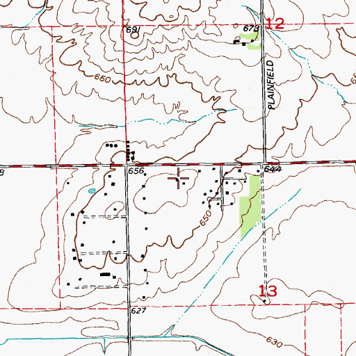 Topographic Map of Riley's Field, IL