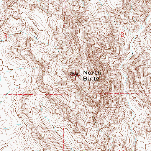 Topographic Map of Double Peaks, AZ