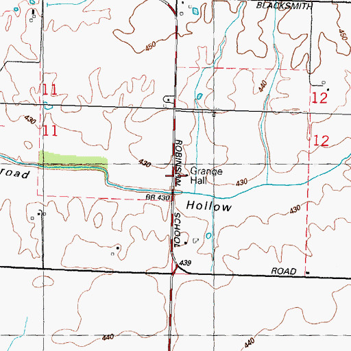 Topographic Map of Broad Hollow Grange, IL