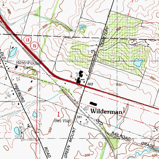 Topographic Map of Turkey Hill Grange, IL