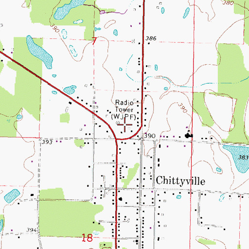 Topographic Map of WHPI-AM (Herrin), IL