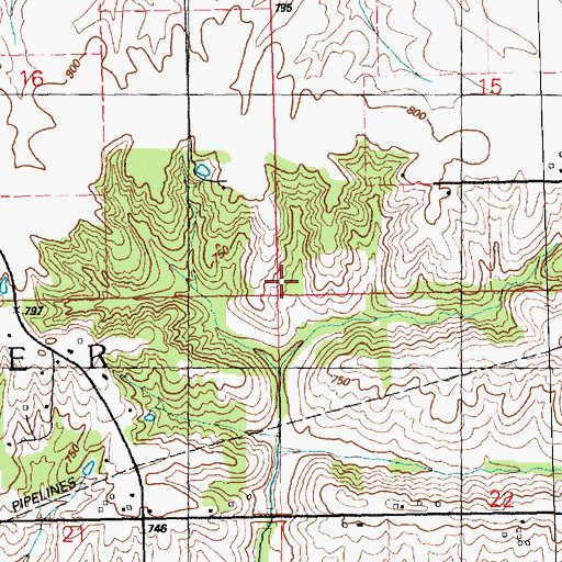 Topographic Map of Township of Andover, IL