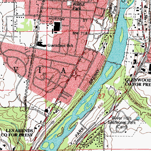 Topographic Map of Township of Batavia, IL
