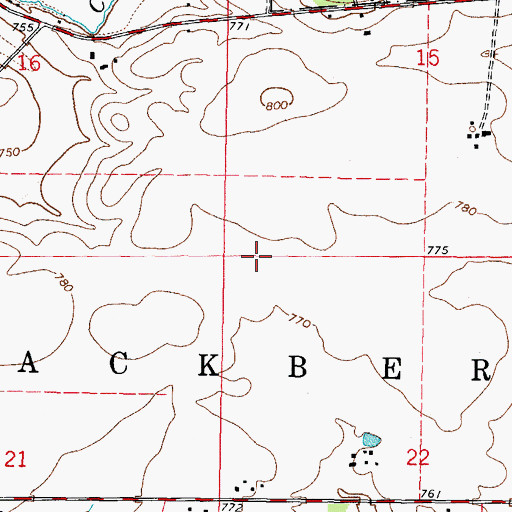 Topographic Map of Township of Blackberry, IL