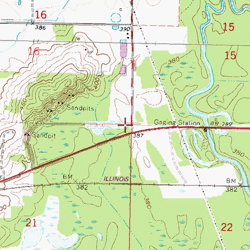 Topographic Map of Township of Browning, IL