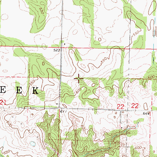 Topographic Map of Township of Crane Creek, IL