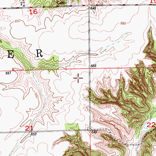 Topographic Map of Township of Farmers, IL