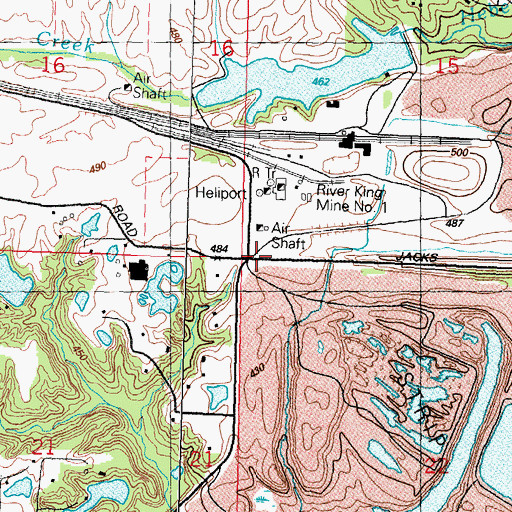 Topographic Map of Township of Freeburg, IL