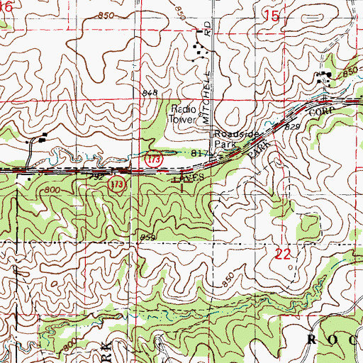 Topographic Map of Township of Harlem, IL