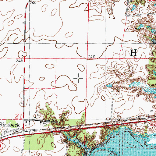 Topographic Map of Township of Harp, IL