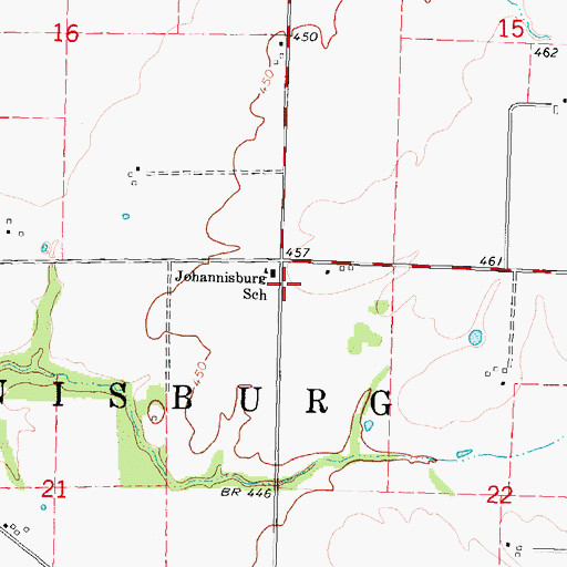 Topographic Map of Township of Johannisburg, IL