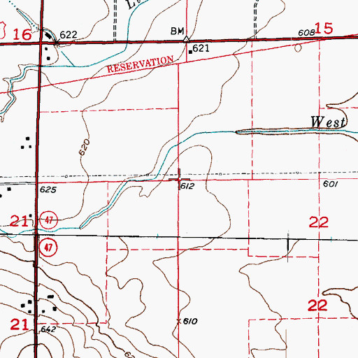 Topographic Map of Township of Lisbon, IL