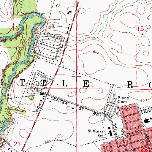 Topographic Map of Township of Little Rock, IL