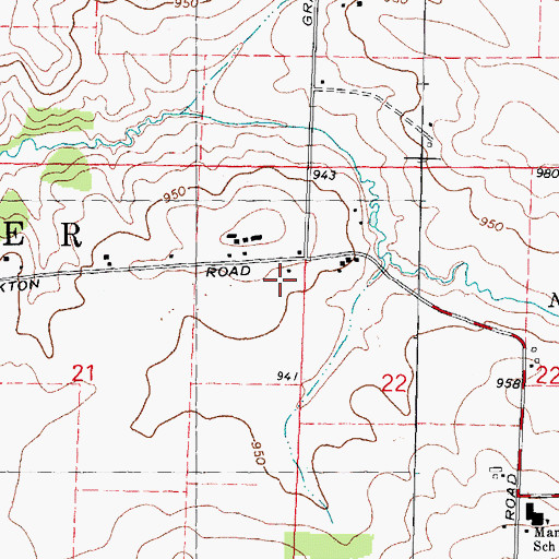 Topographic Map of Township of Manchester, IL