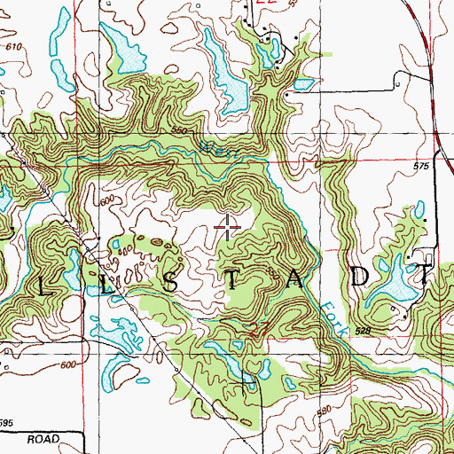 Topographic Map of Township of Millstadt, IL