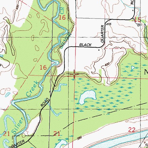 Topographic Map of Township of New Athens, IL