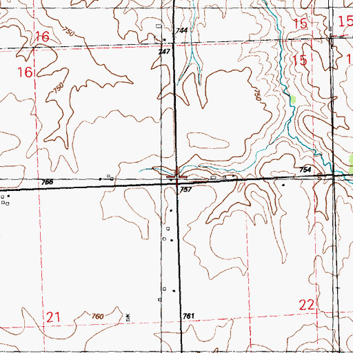 Topographic Map of Township of Osco, IL