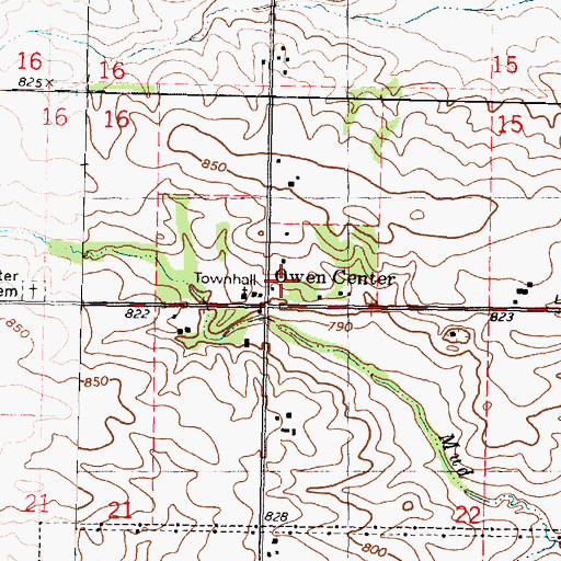 Topographic Map of Township of Owen, IL