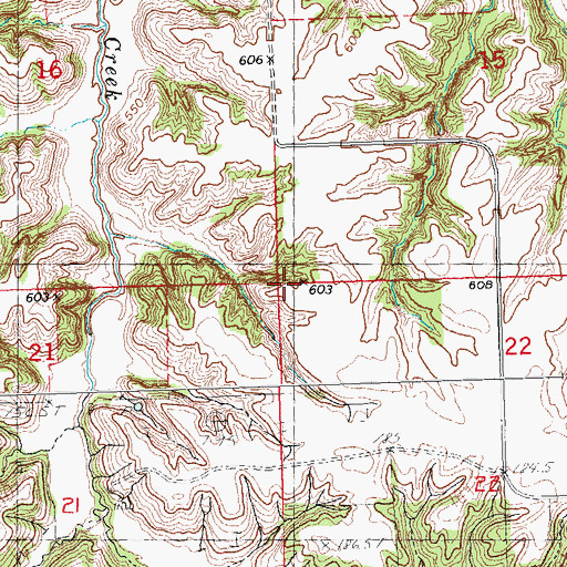 Topographic Map of Township of Panther Creek, IL