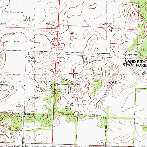 Topographic Map of Township of Quiver, IL