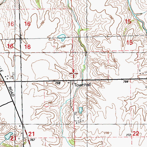 Topographic Map of Township of Rural, IL