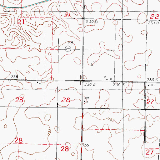 Topographic Map of Township of Rutledge, IL
