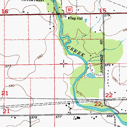Topographic Map of Township of Seward, IL