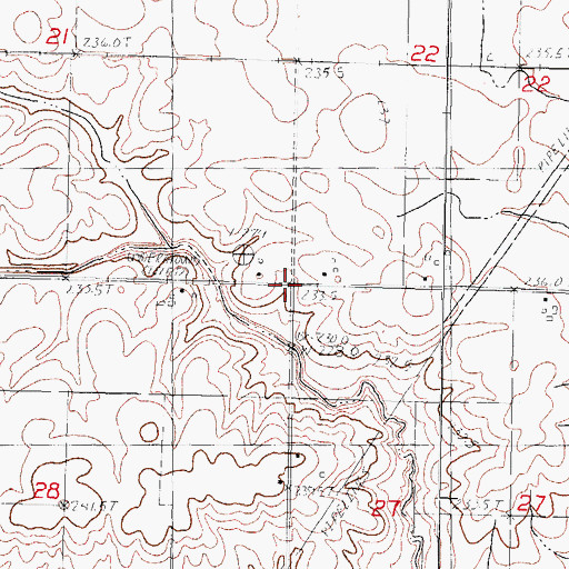 Topographic Map of Township of West, IL