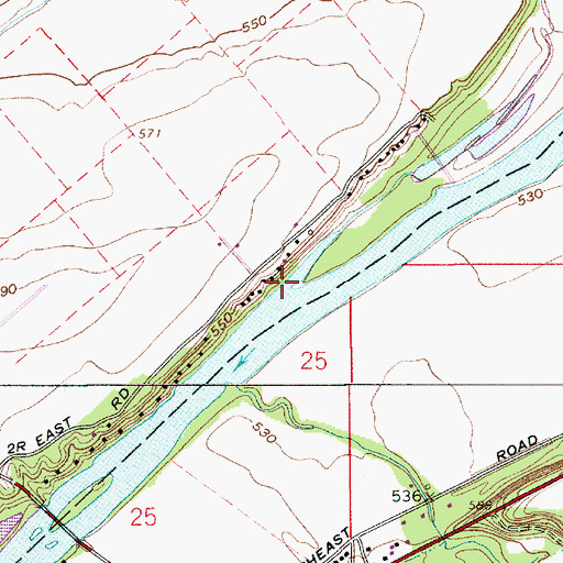 Topographic Map of Harrison Creek, IN