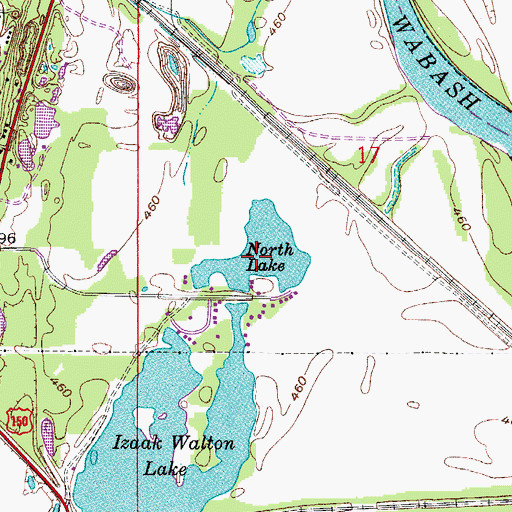 Topographic Map of North Lake, IN