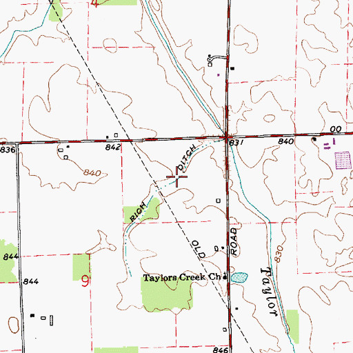 Topographic Map of Rich Ditch, IN