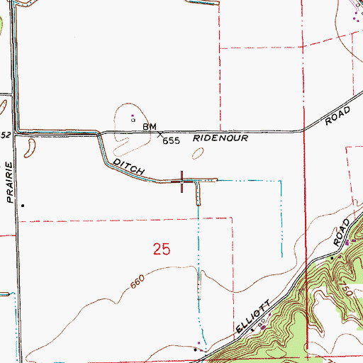 Topographic Map of Unger Ditch, IN