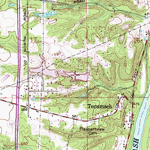 Topographic Map of Farmer Lake, IN