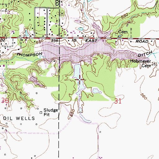 Topographic Map of Thompson Lake, IN