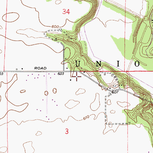 Topographic Map of WXUS-FM (Lafayette), IN