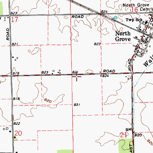 Topographic Map of Township of Harrison, IN
