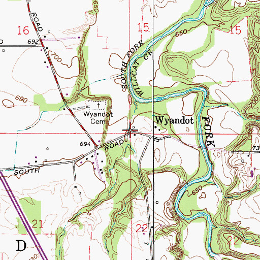 Topographic Map of Township of Sheffield, IN
