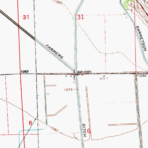 Topographic Map of Big Whisky Creek, IA