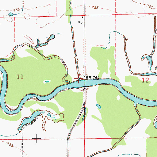 Topographic Map of Buckeye Creek, IA