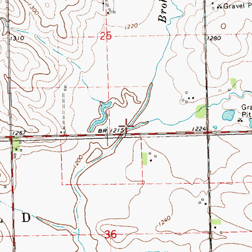 Topographic Map of Bull Run, IA