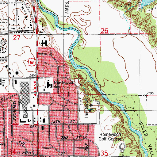 Topographic Map of Camp Canwita, IA