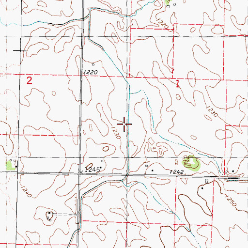 Topographic Map of Drainage Ditch 57, IA