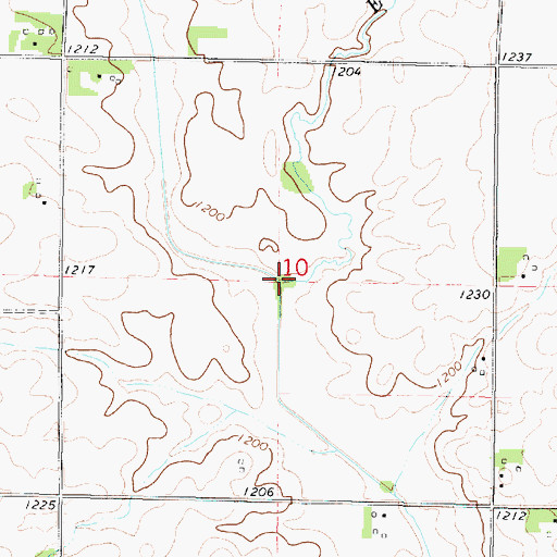 Topographic Map of Eddy Creek, IA