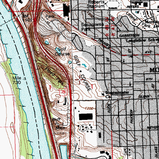 Topographic Map of Floyd Park, IA