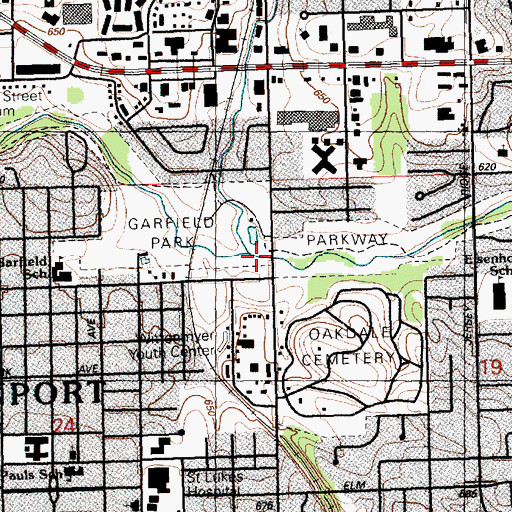 Topographic Map of Goose Creek, IA