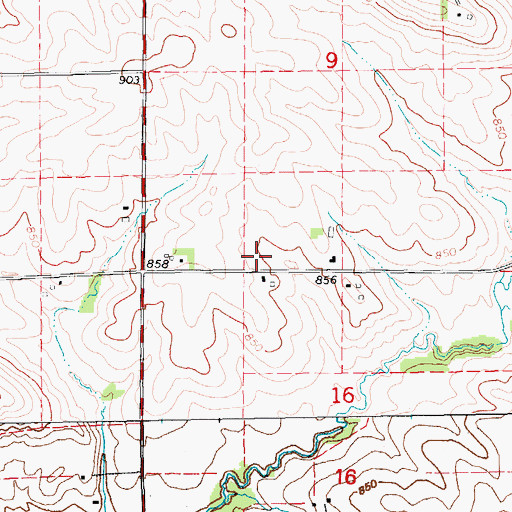 Topographic Map of Linn Grove Church, IA